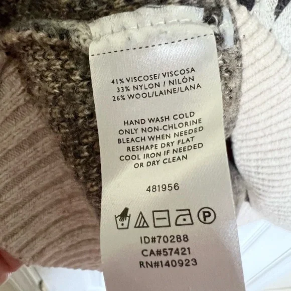 Loft Plus Leopard Print Wool Blend Crewneck Sweater Size16/18 - Picture 6 of 8